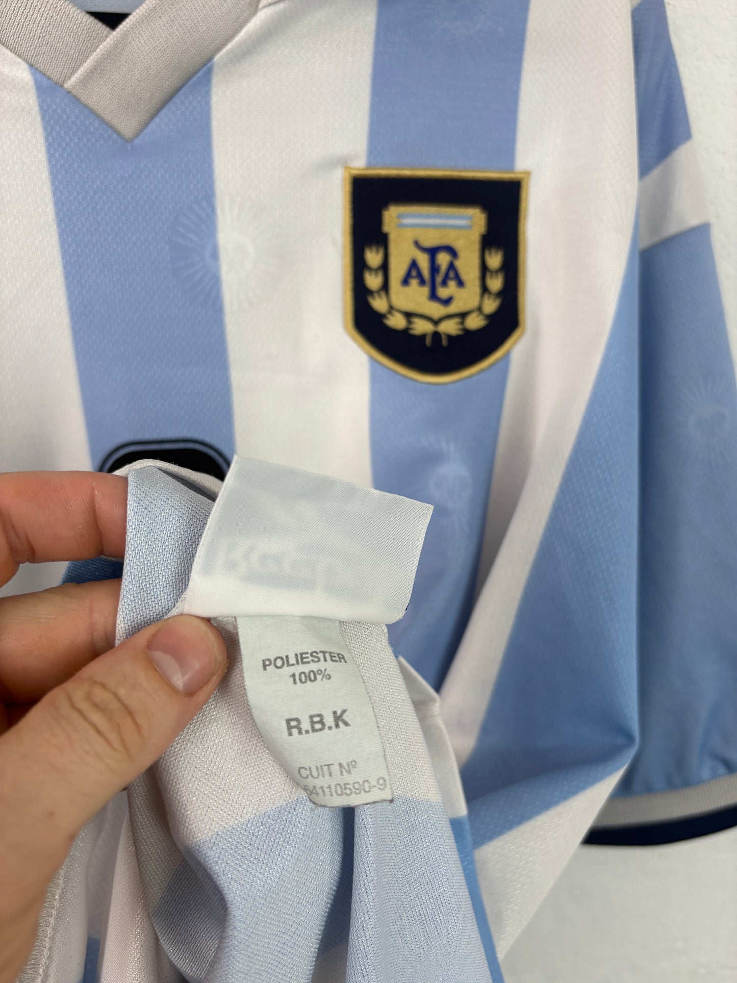 Argentina 1999 Home Reebok Football Shirt XL Bastituta 9