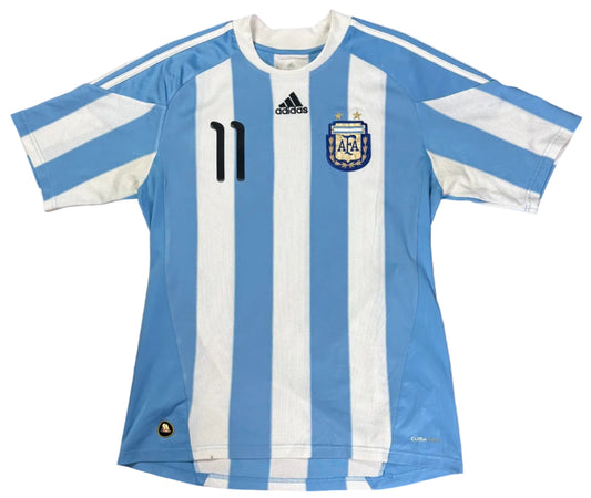Argentina 2010 Home Adidas Football Shirt Medium Tevez 11