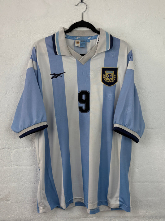 Argentina 1999 Home Reebok Football Shirt XL Bastituta 9
