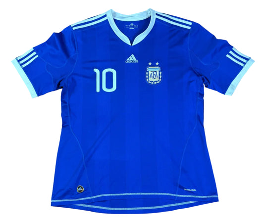 Argentina 2010 Away Adidas Football Shirt Extra Large Messi 10
