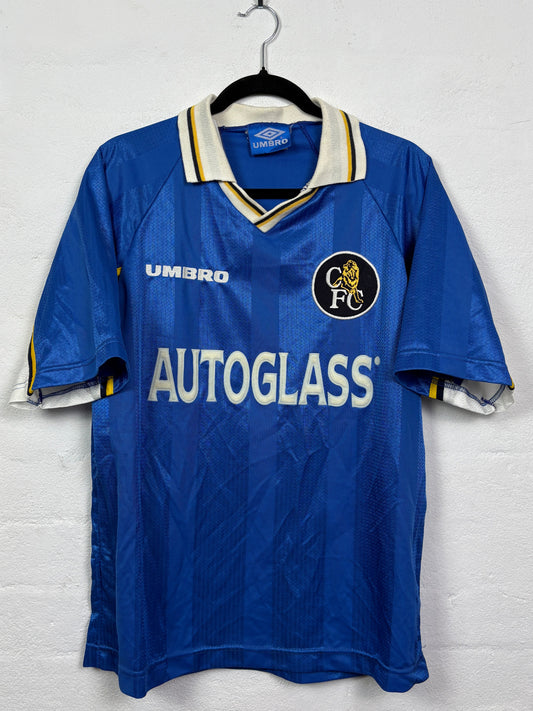 Chelsea 1998/99 Home Umbro Football Shirt L Zola 25