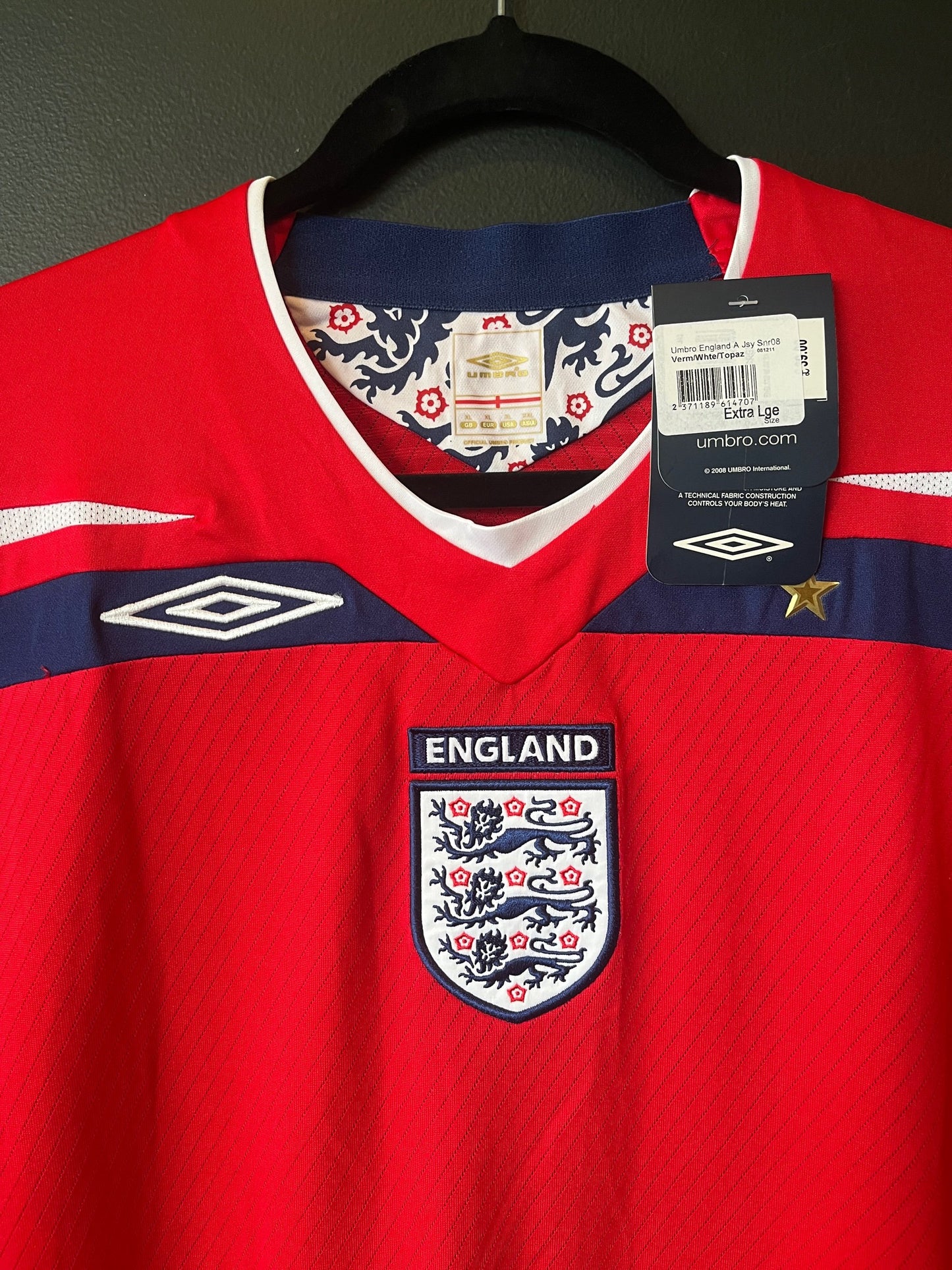 England 2008 Away Extra Large