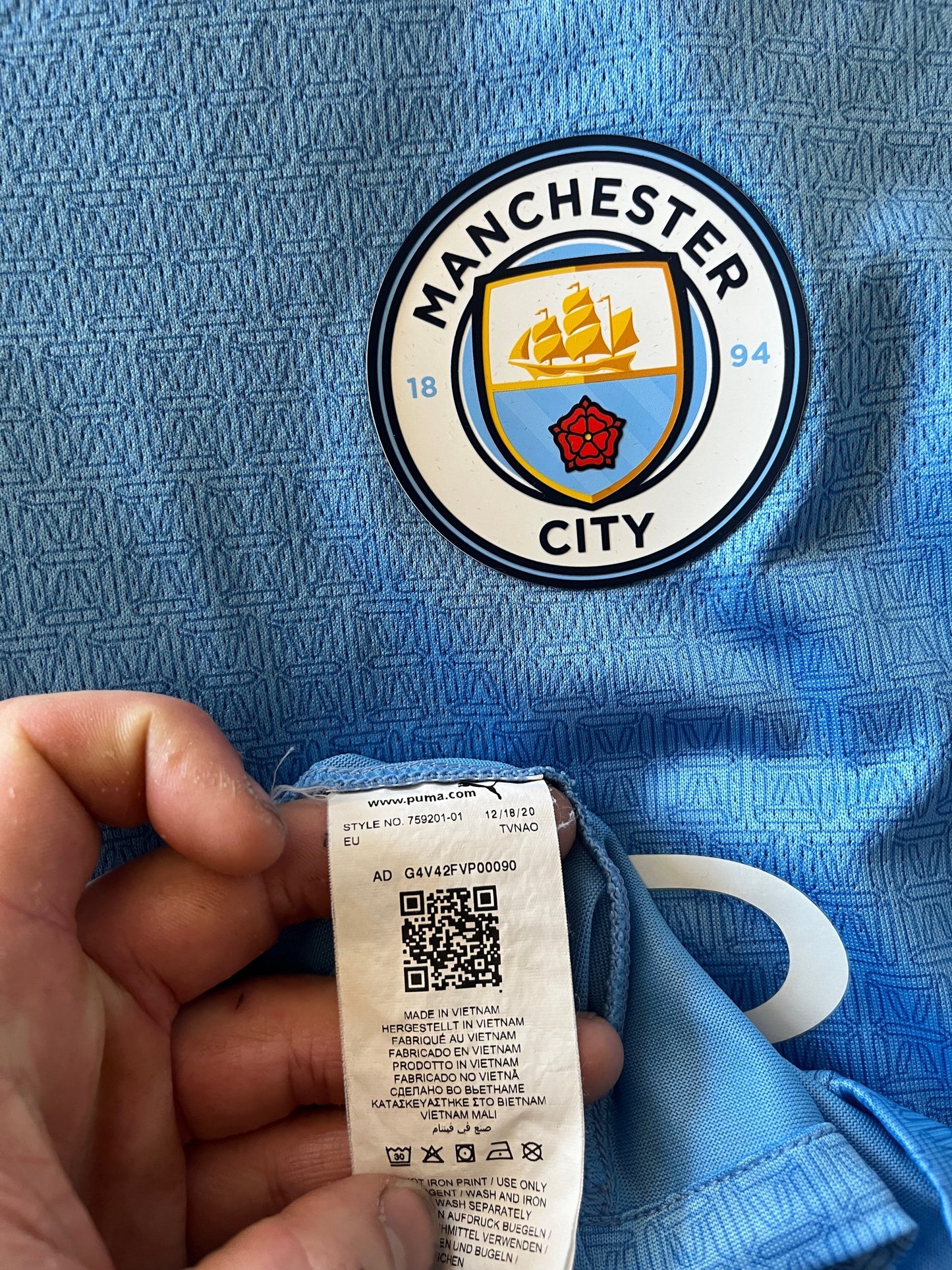Manchester City 2021/22 Home Large De Bruyne 17
