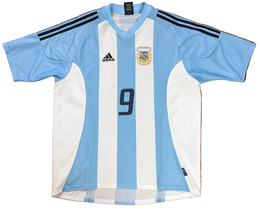 Argentina 2002 Home Adidas Football Shirt Extra Large Batistuta 9