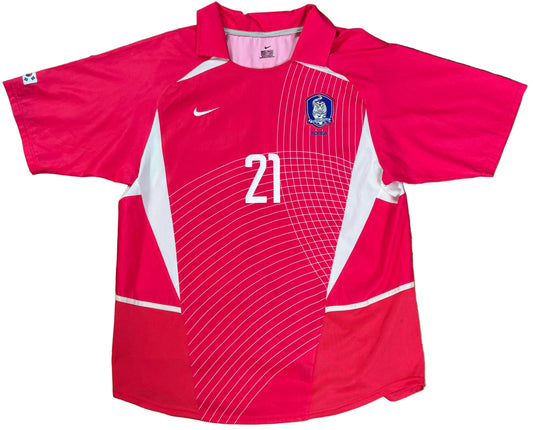South Korea 2002 Home Nike Football Shirt Extra Large J S Park 21