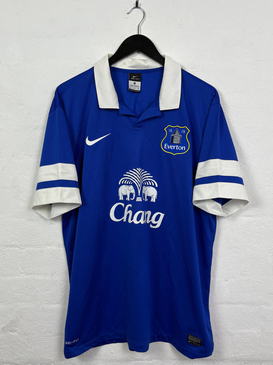 Everton 2013/14 Home Nike Football Shirt L Lukaku 17