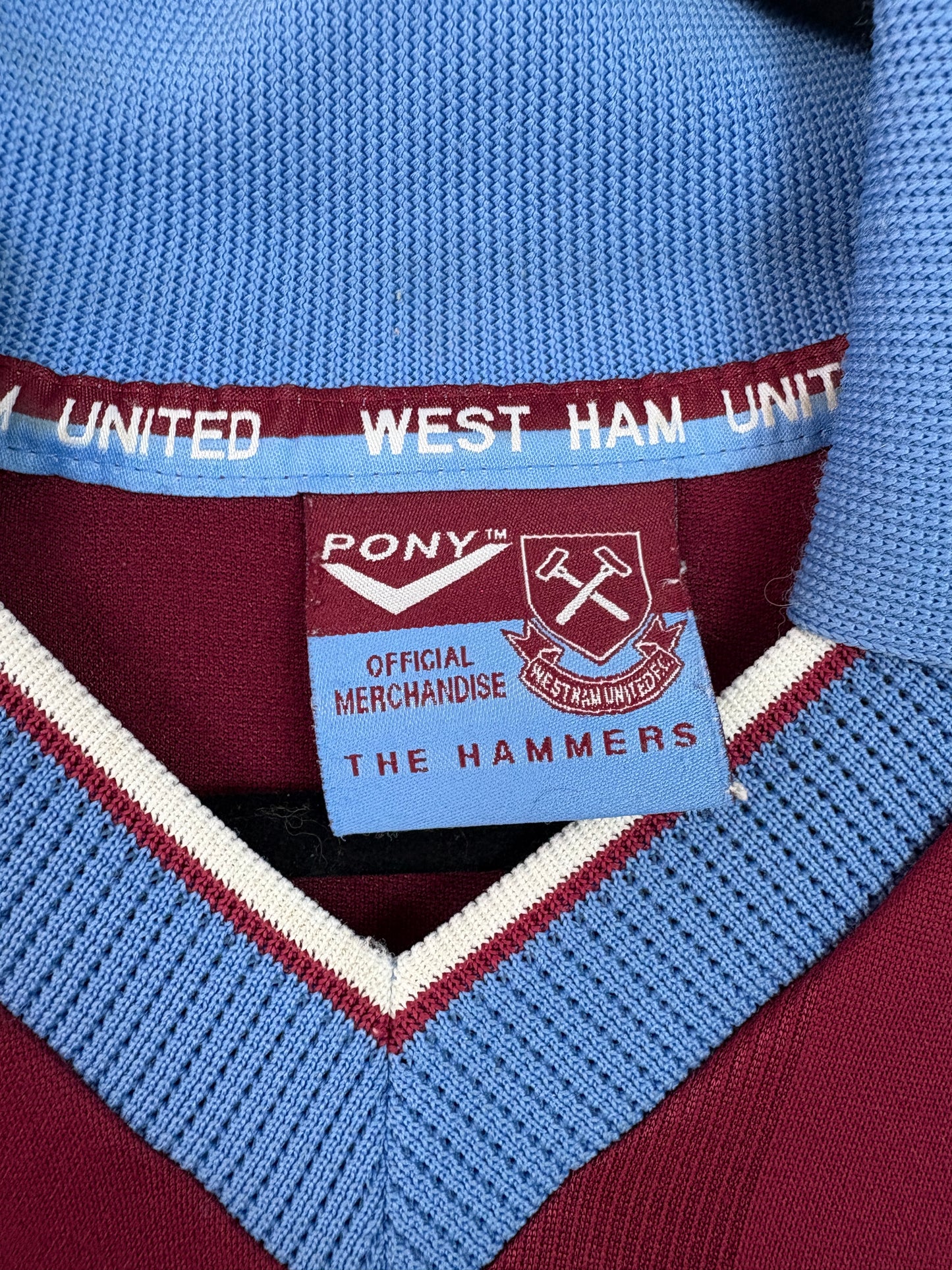 West Ham 1998/99 Home Pony Football Shirt Extra Large