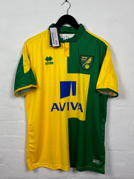 Norwich 2015/16 Home Errea Football Shirt XL Redmond 22