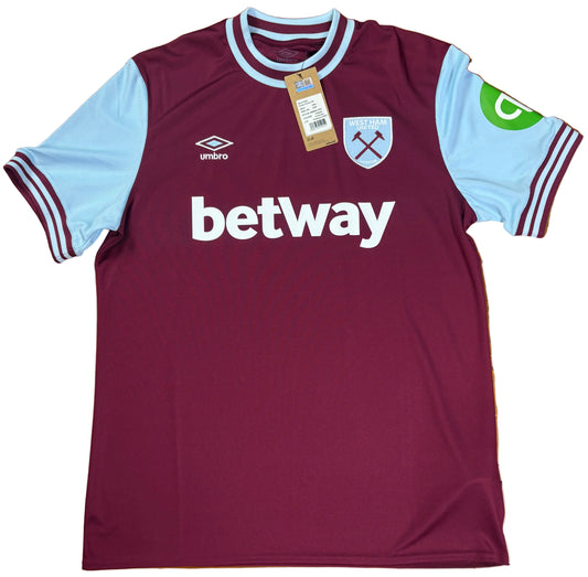West Ham 2024/25 Home Umbro Football Shirt Extra Large Kudus 14
