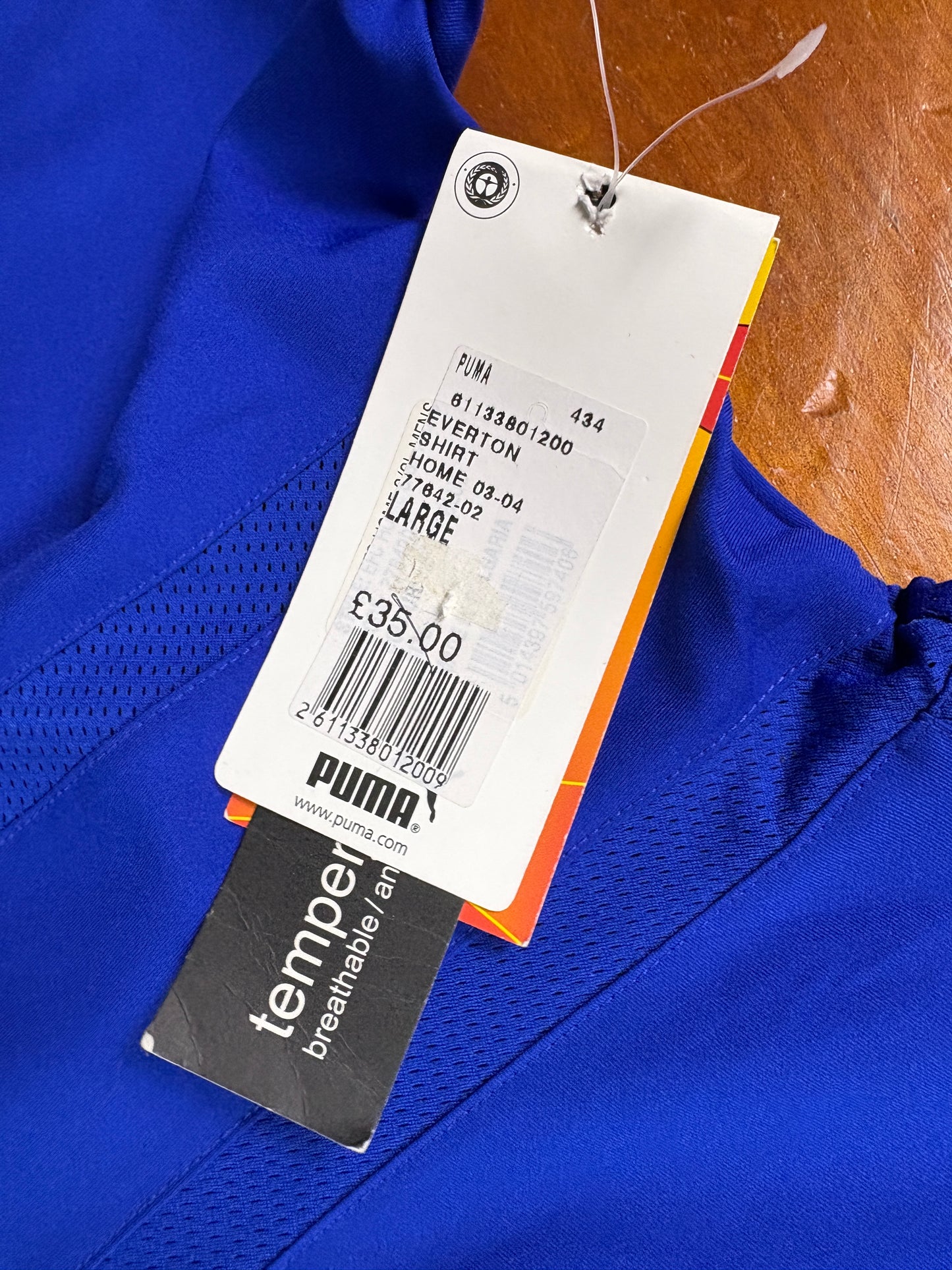 Everton 2003/04 Home Puma Football Shirt Large Rooney 18