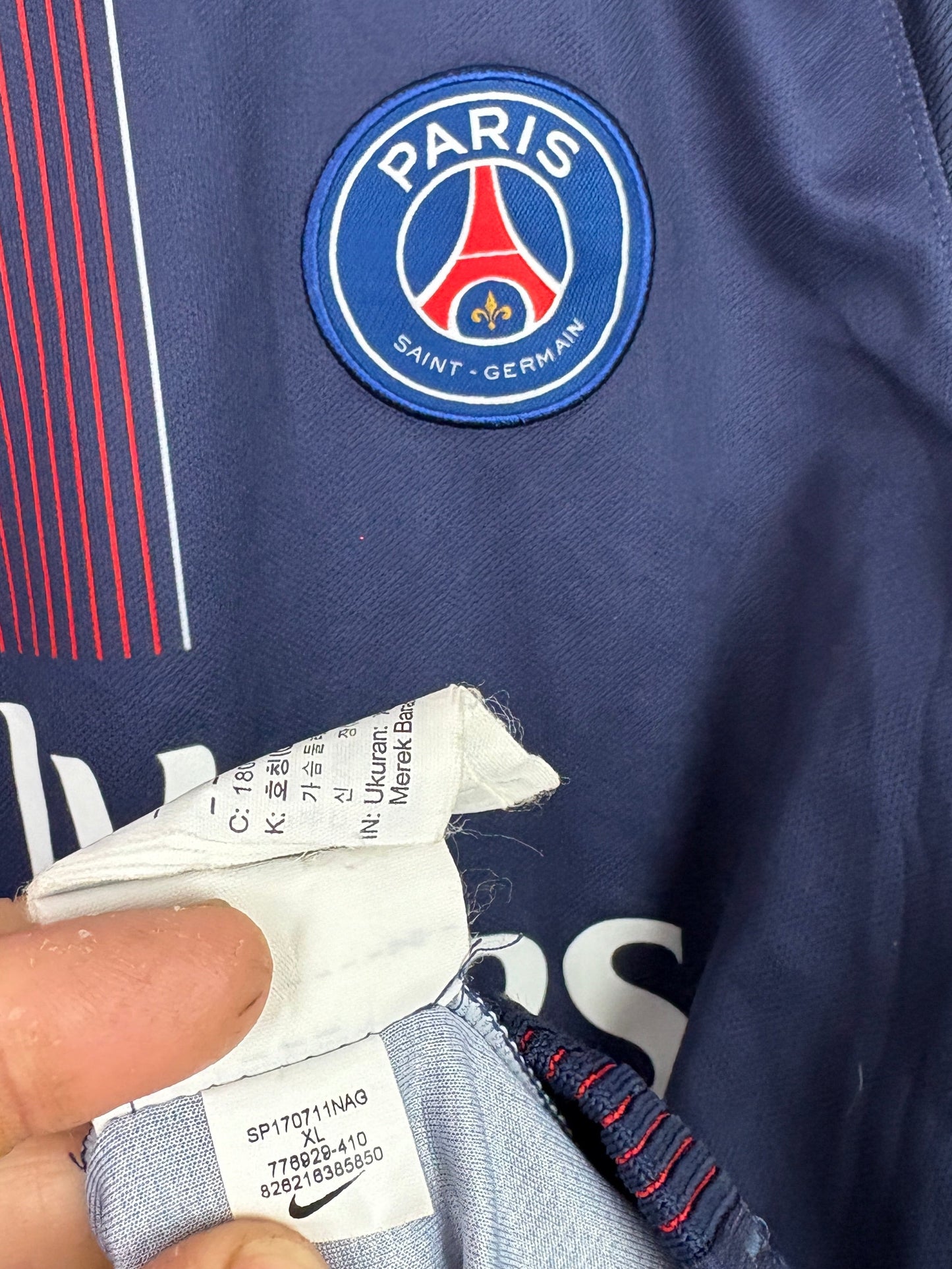 PSG 2016/17 Home Nike Football Shirt XL