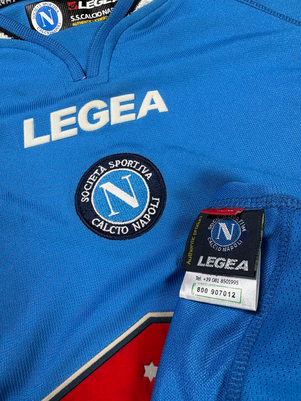Napoli 2003/04 Home Legea Football Shirt Large