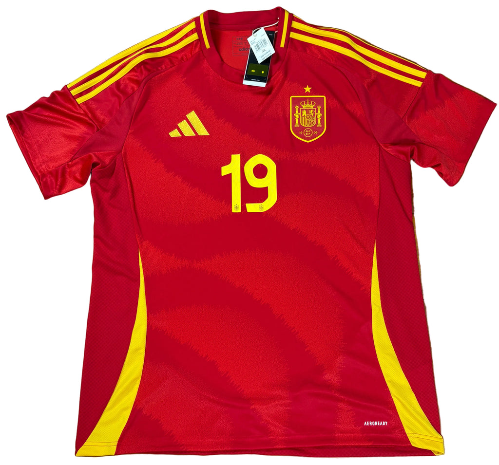 Spain 2024 Home Adidas Football Shirt Extra Large Yamal 19