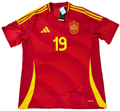 Spain 2024 Home Adidas Football Shirt Extra Large Yamal 19