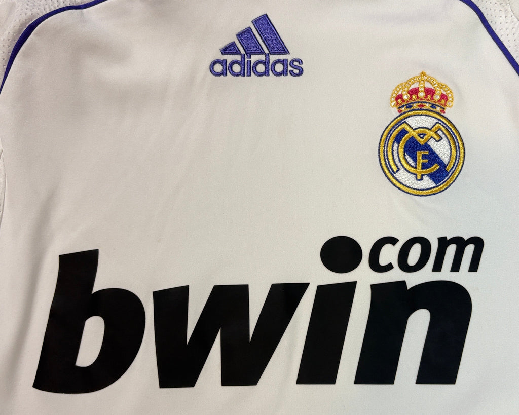 Real Madrid 2007/08 Home Adidas Football Shirt Medium