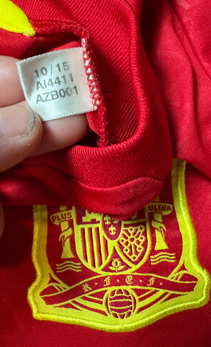 Spain 2016 Home Adidas Football Shirt Small