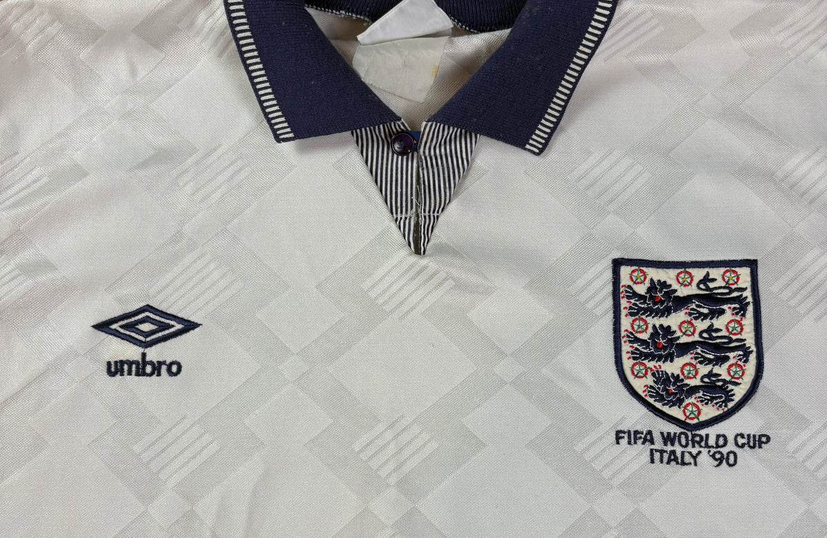England 1990 Home Umbro Football Shirt Large