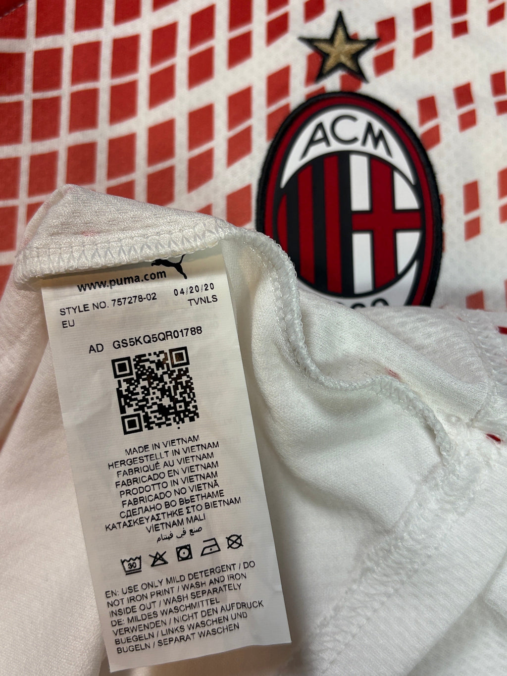 Ac Milan 2020/21 Away Puma Football Shirt Medium Theo 19