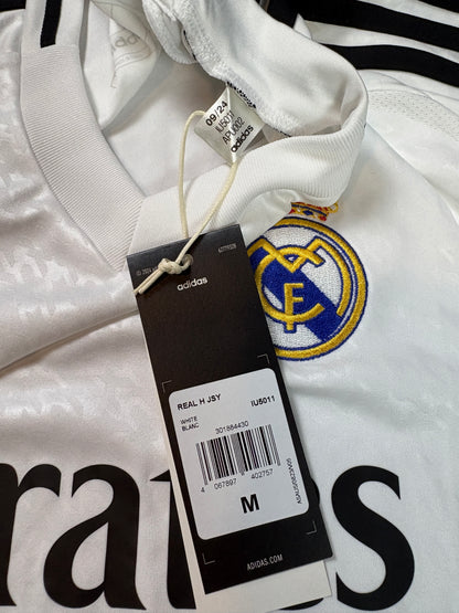 Real Madrid 2024/25 Home Adidas Football Shirt Large