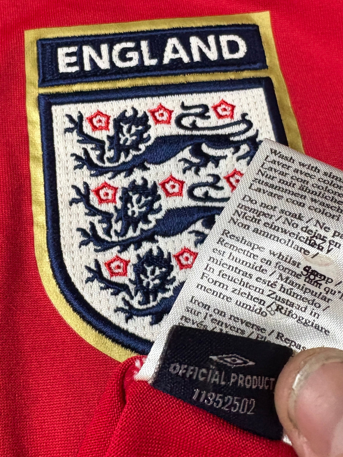 England 2006 Away Umbro Football Shirt Extra Large Long Sleeve Gerrard 4