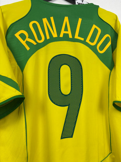 Brazil 2004 Home Football Shirt L Ronaldo 9