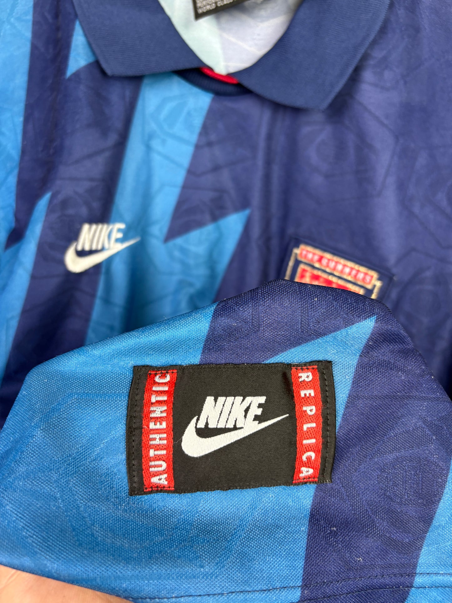 Arsenal 1995/96 Away Nike Football Shirt XL Bergkamp 10