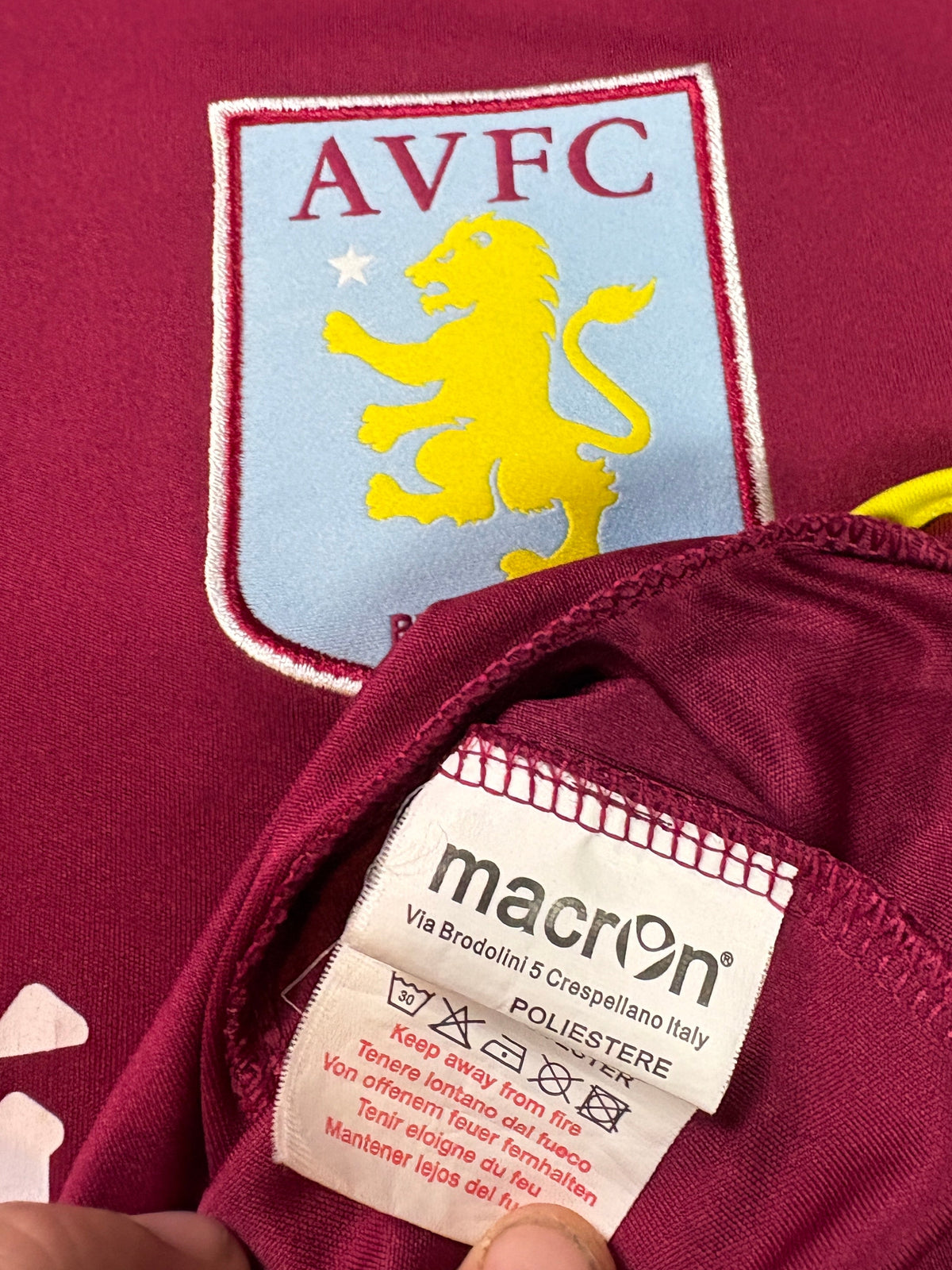 Aston Villa 2012/13 Home Macron Football Shirt Medium Benteke 20