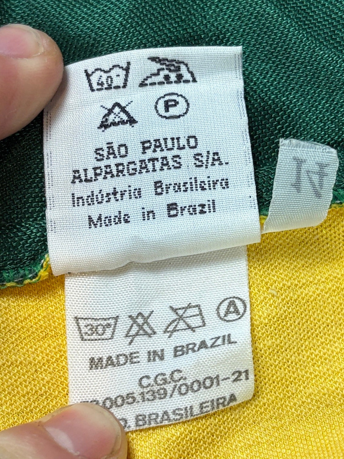 Brazil 1990 Home Topper Football Shirt Large
