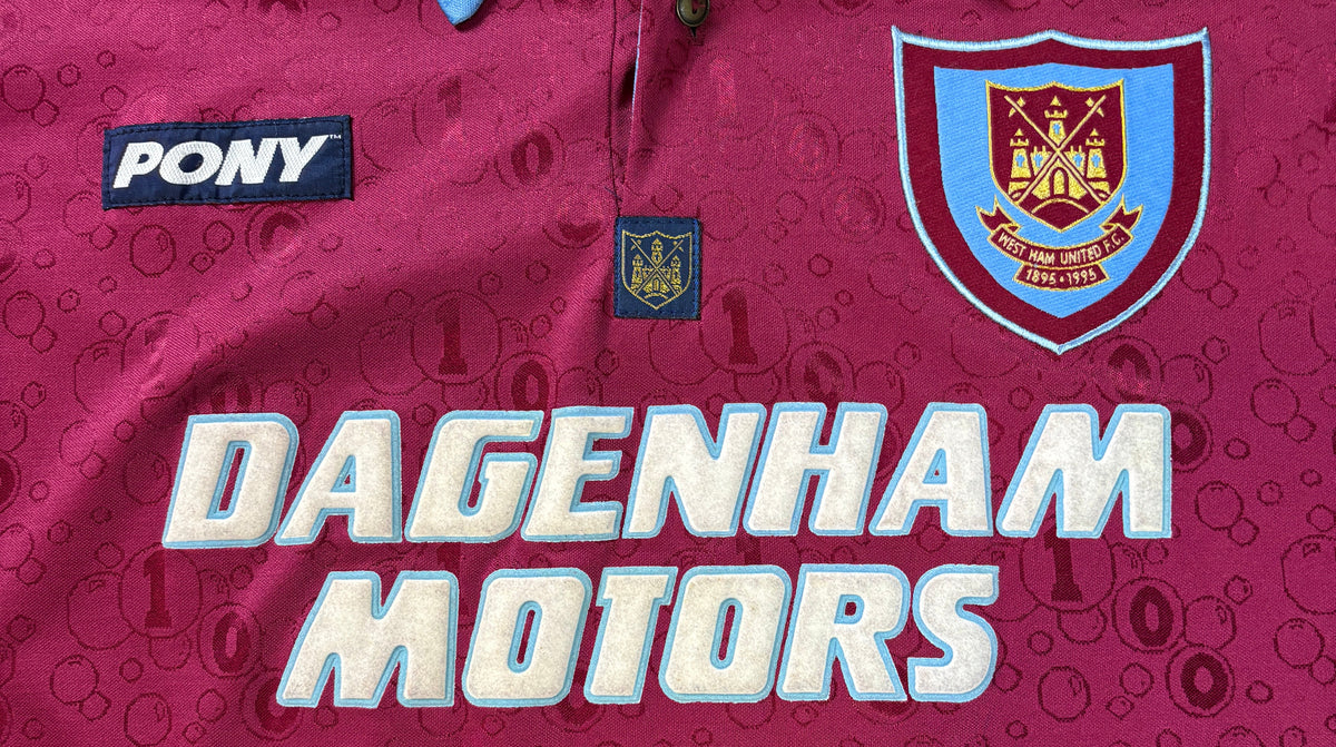 West Ham 1995/97 Home Pony Football Shirt Medium