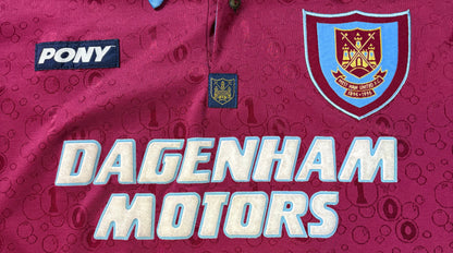 West Ham 1995/97 Home Pony Football Shirt Medium