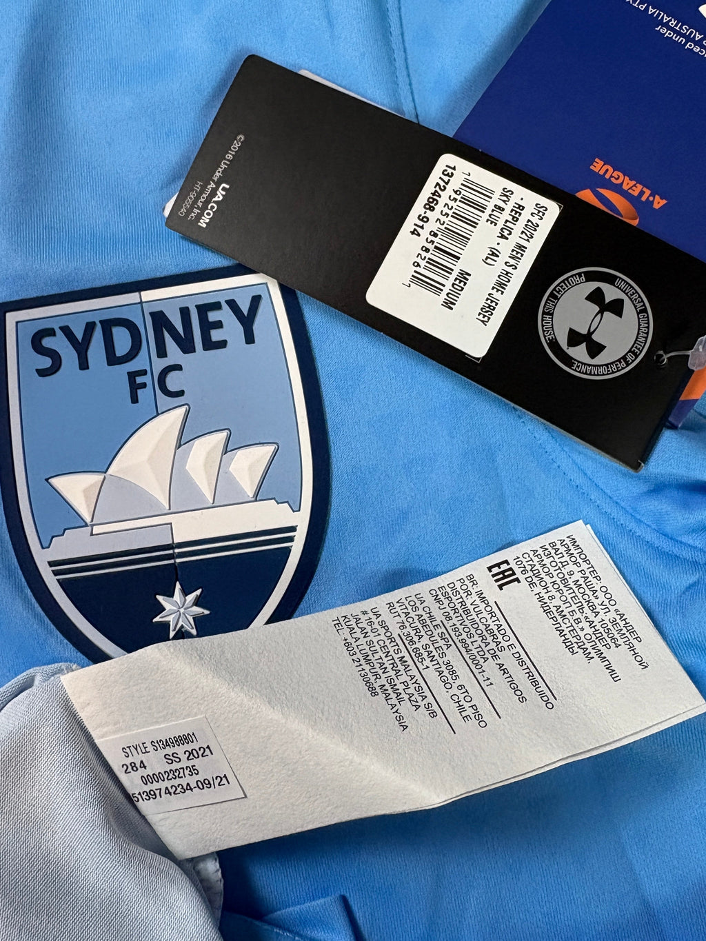 Sydney fc 2020/21 Home Under Armour Football Shirt Medium