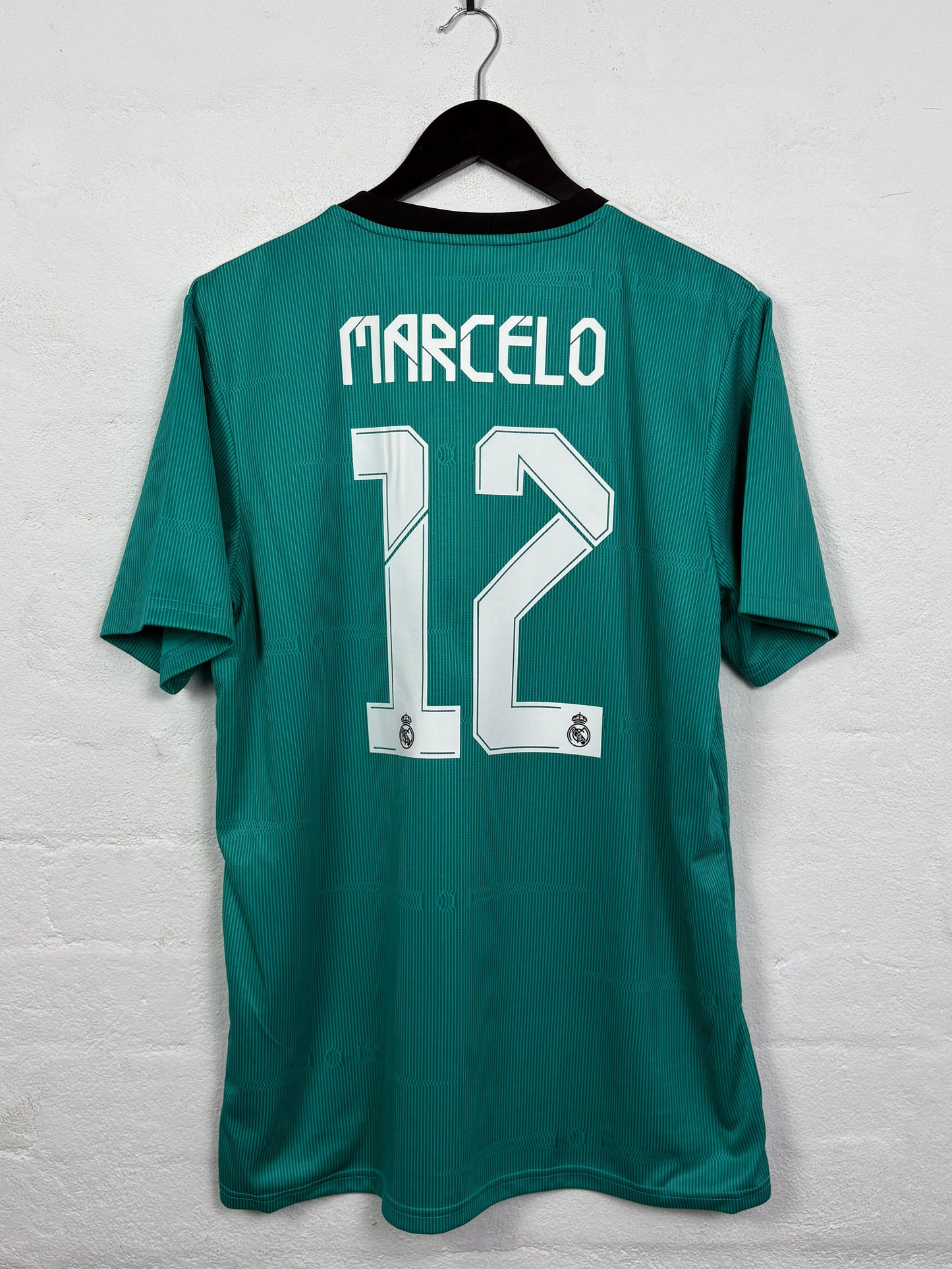 Real Madrid 2021/22 Third Adidas Football Shirt L Marcelo 12