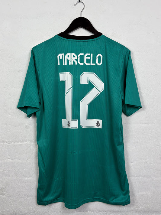 Real Madrid 2021/22 Third Adidas Football Shirt L Marcelo 12