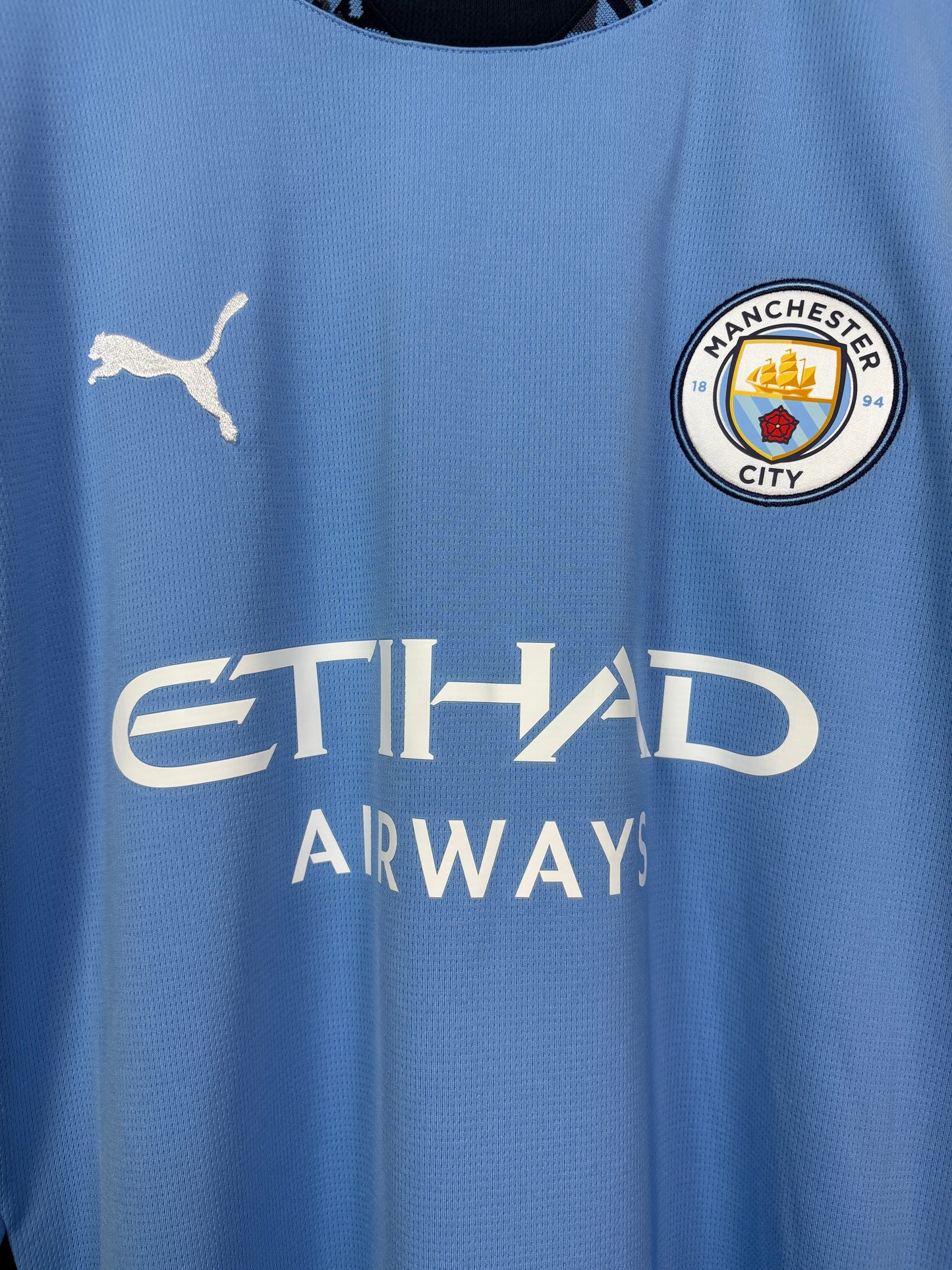 Manchester City 2024/25 Home Puma Football Shirt L (Long Sleeve) Haaland 9