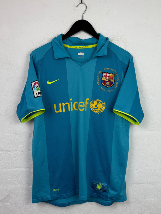 Barcelona 2007/08 Away Nike Football Shirt Medium