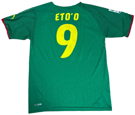 Cameroon 2006/08 Home Puma Football Shirt Extra Large Eto 9