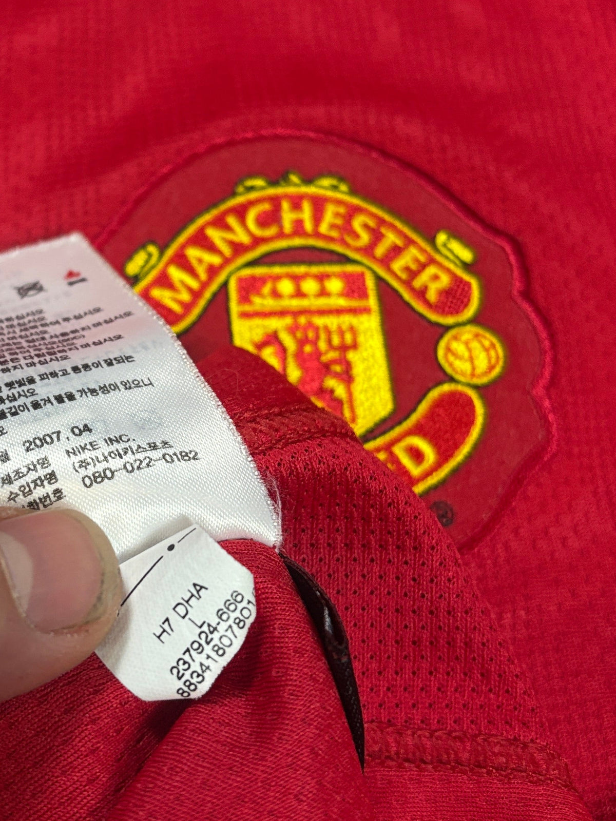 Manchester United 2007/09 Home Nike Football Shirt Large Ronaldo 7