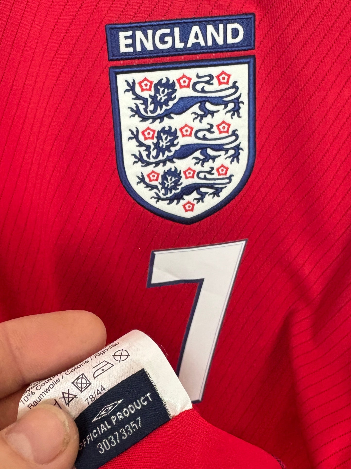 England 2008 Away XL Beckham 7