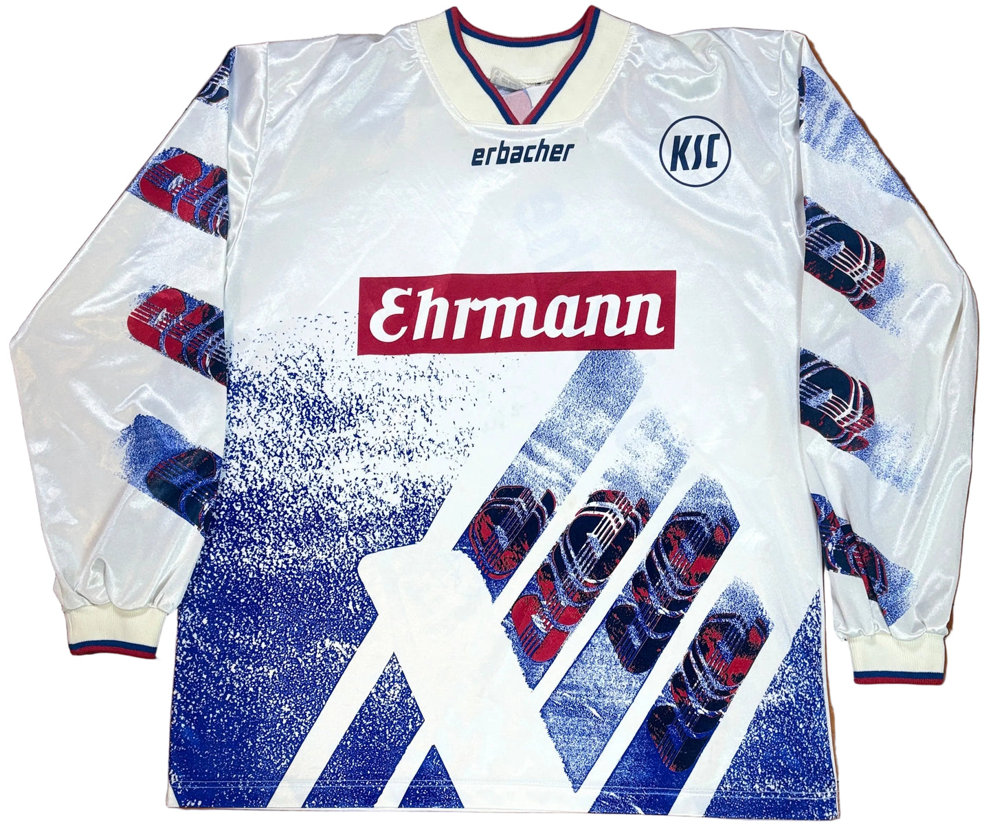 Karlsruher SC Home 1994/95 Home Erbacher Football Shirt XXL