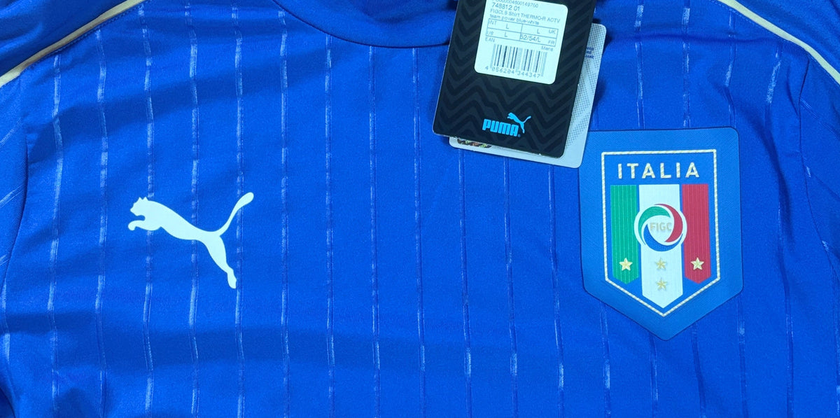 Italy 2016/17 Home Puma Football Shirt Large (Slim Fit)
