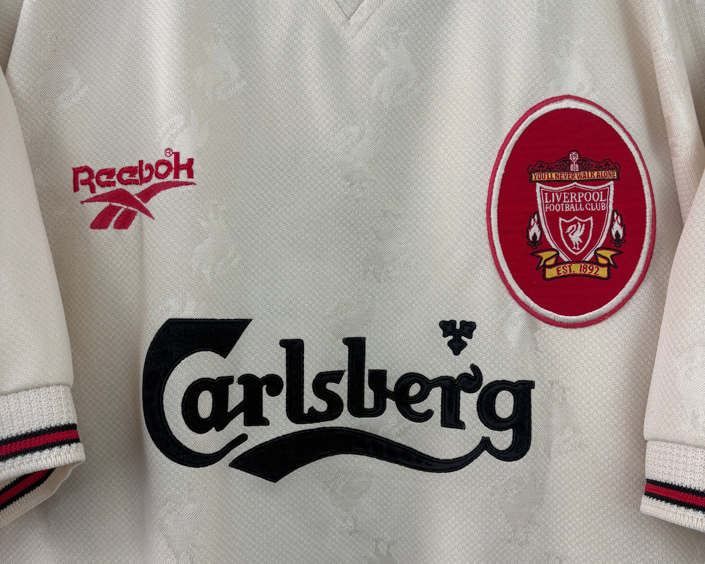 Liverpool 1996/97 Away Reebok Football Shirt L Fowler 9