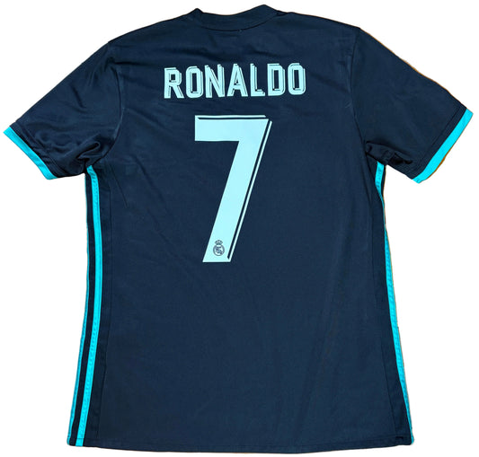 Real Madrid 2017/18 Away Adidas Football Shirt Medium Ronaldo 7