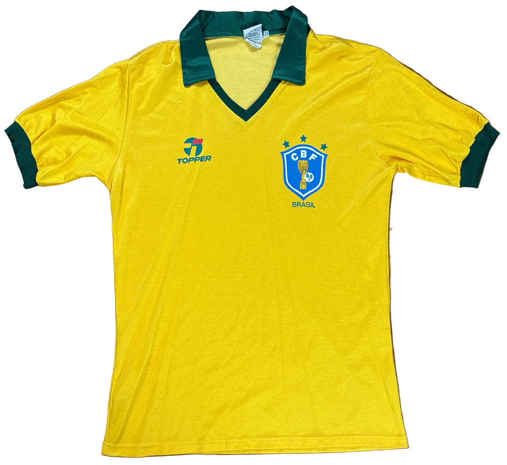 Brazil 1990 Home Topper Football Shirt Large