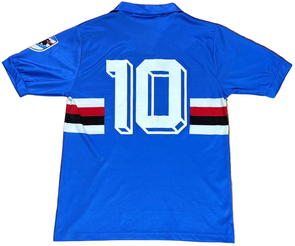 Sampdoria 1990/91 Home Asics Football Shirt Large 10