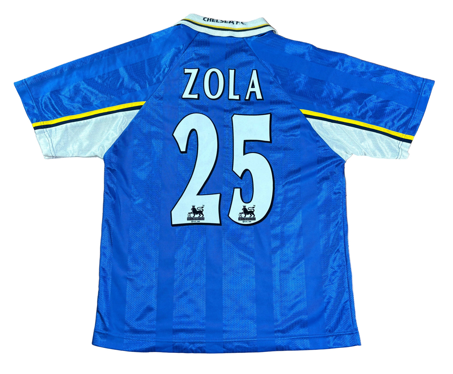 Chelsea 1998/99 Home Umbro Football Shirt Large Zola 25