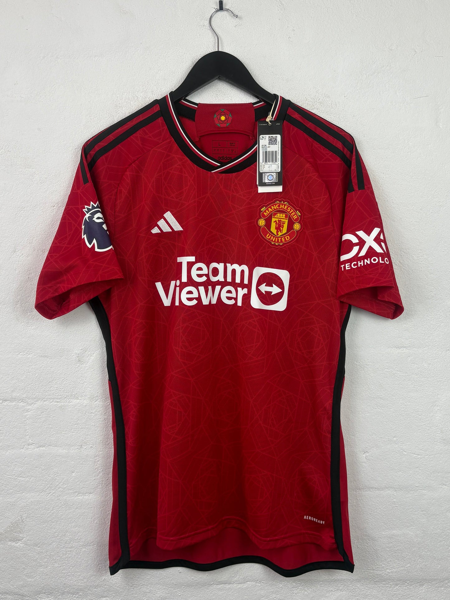 Manchester United 2023/24 Home Adidas Football Shirt Large