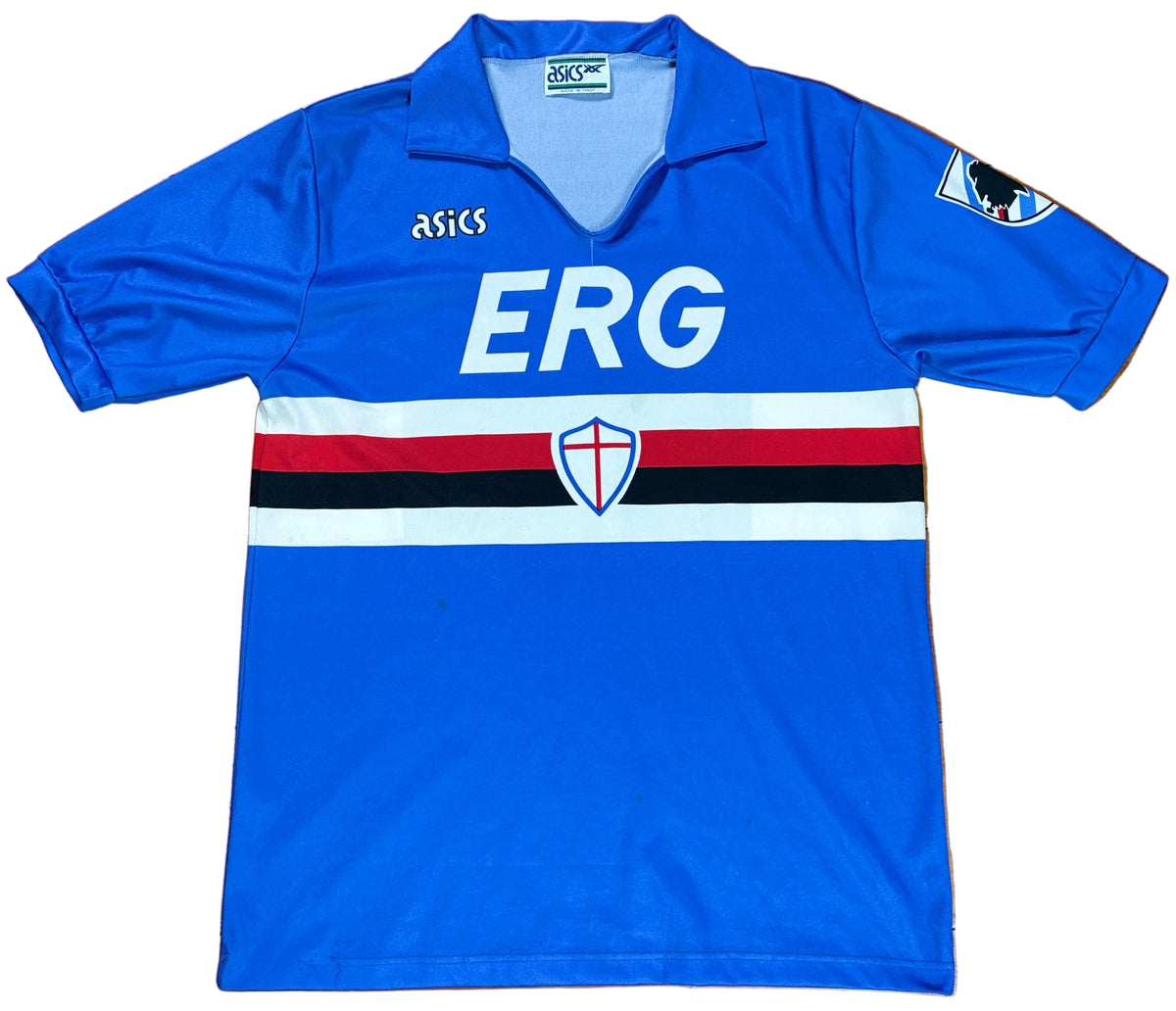 Sampdoria 1990/91 Home Asics Football Shirt Large 10