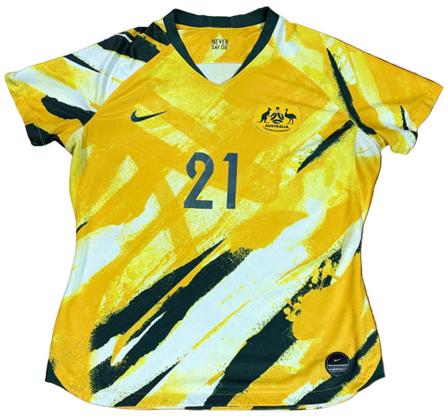Australia 2019 Home Nike Football Shirt XL  (Women) Carpenter 21
