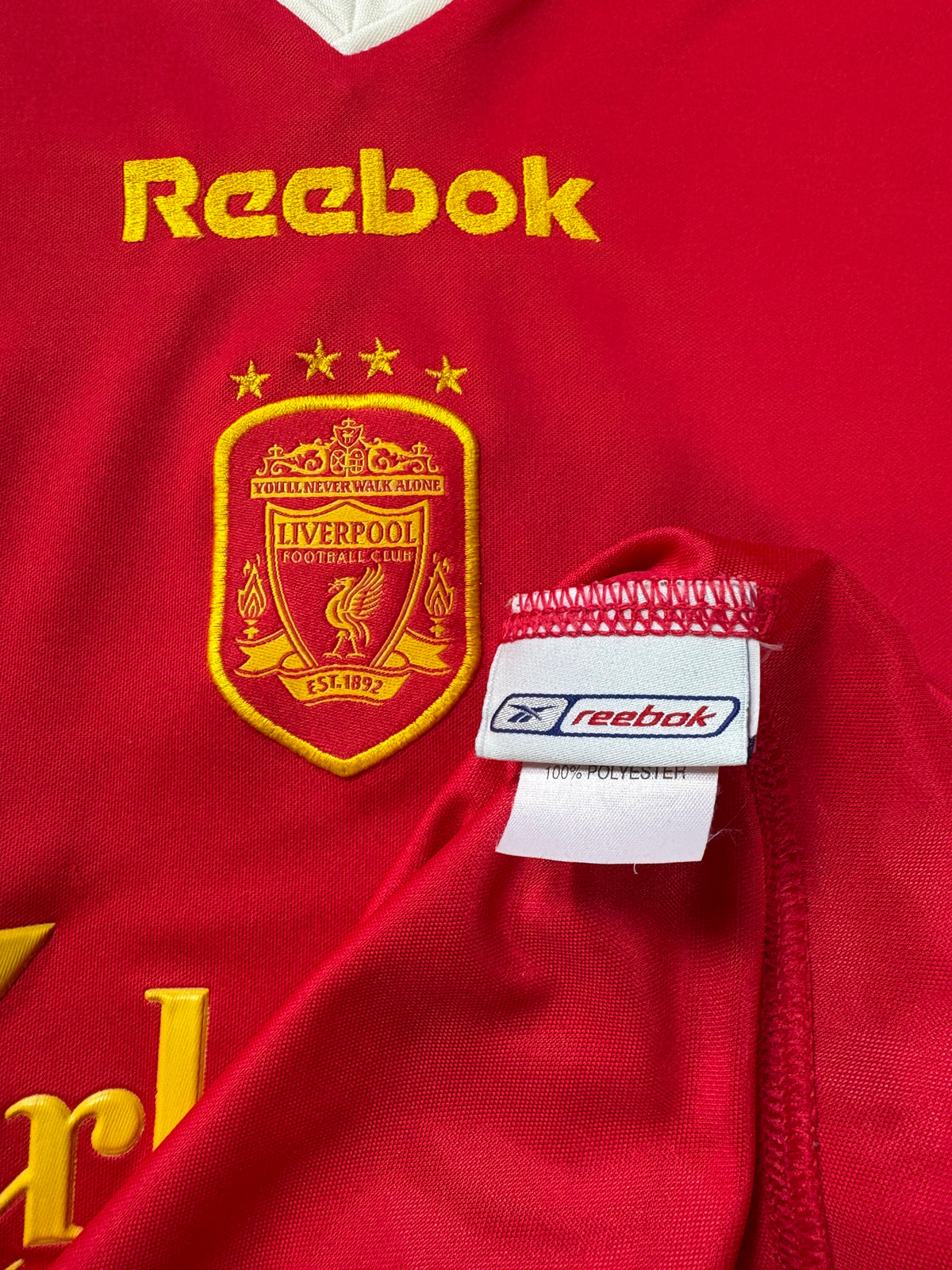 Liverpool 2001/02 Home Champions League Reebok Football Shirt Large