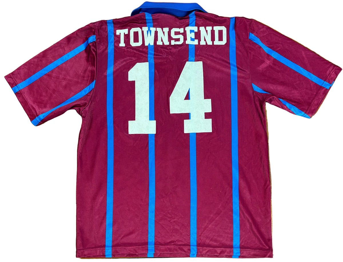 Aston Villa 1993/95 Home Asics Football Shirt Medium Townsend 14